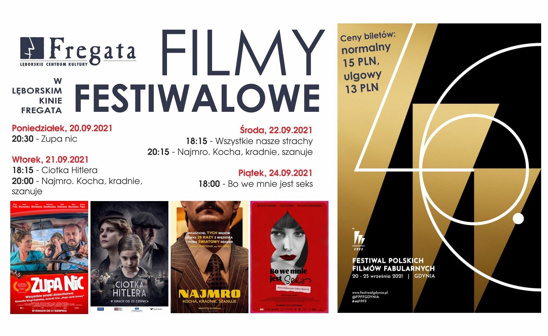 Festiwalowe filmy w Kinie „Fregata”