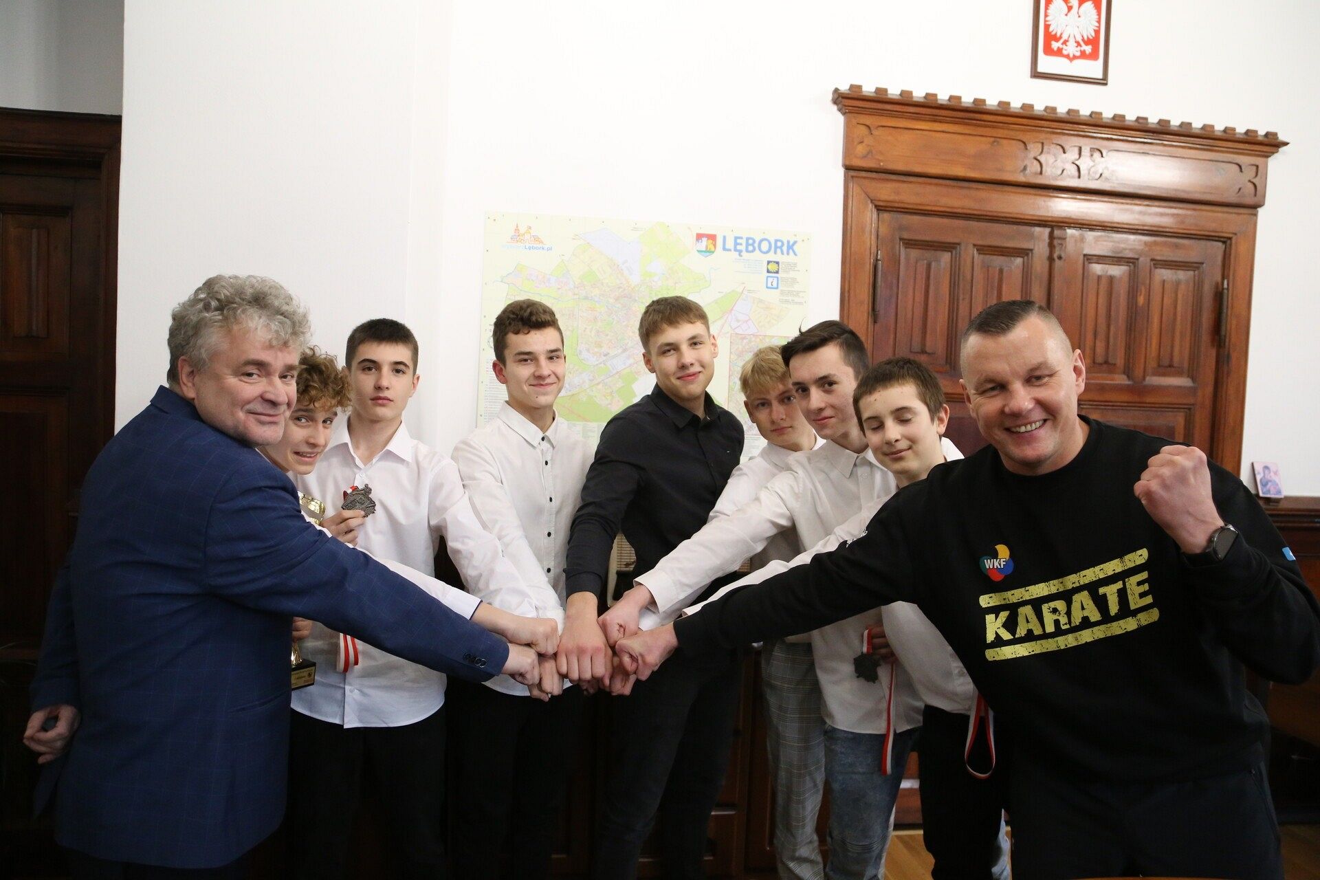 Mistrzowie Polski w karate WKF w ratuszu