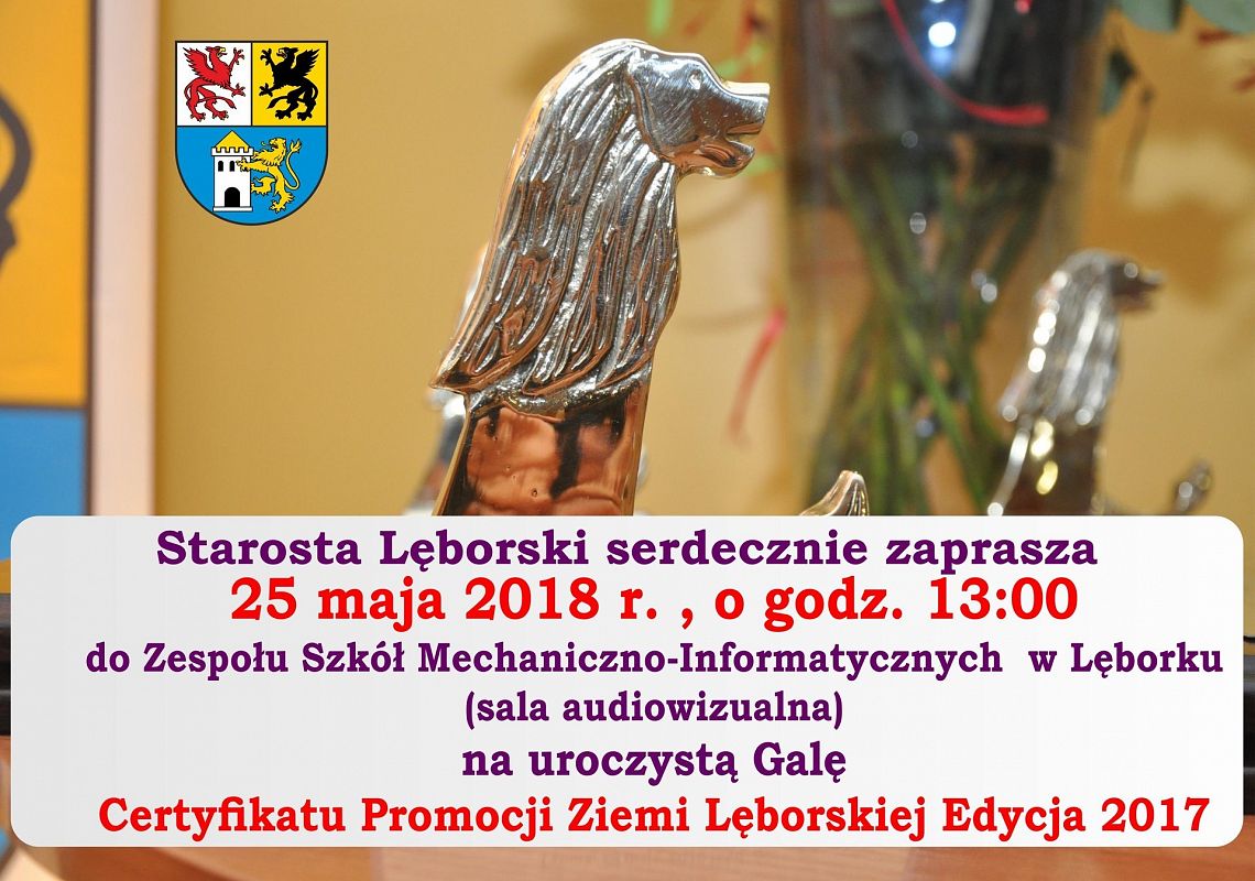Certyfikat Promocji Ziemi Lęborskiej 2017 24435