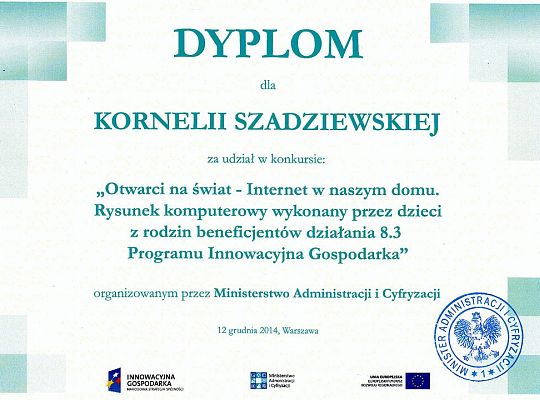 Nagroda dla uczestniczki projektu pn. „e-Lębork - 10511