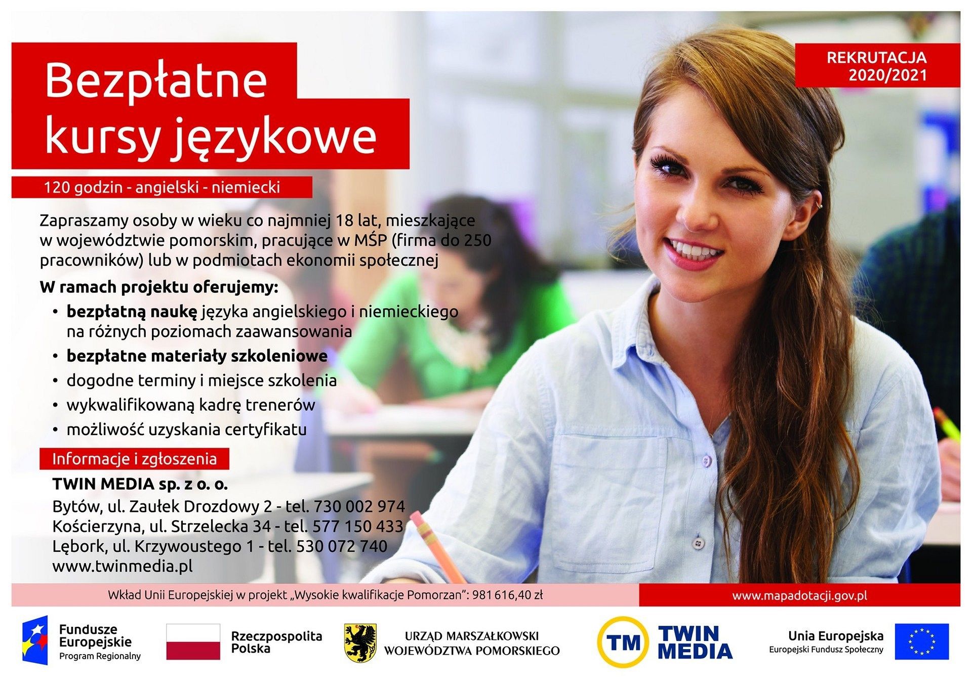 Bezpłatny kurs angielskiego. Nabór do grup poziomu
