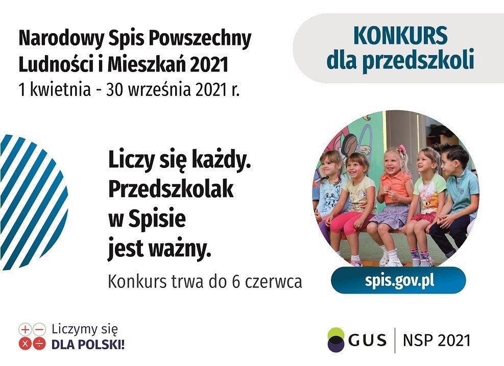 Konkurs „Liczy się każdy. Przedszkolak w Spisie