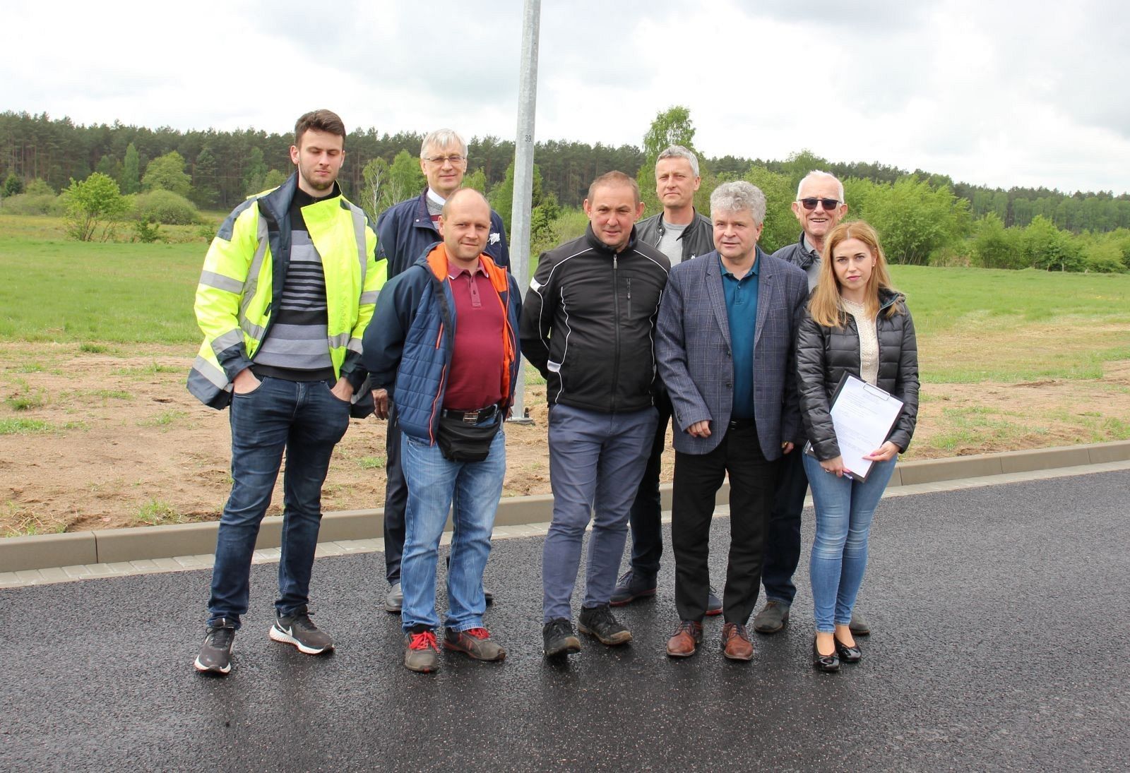 Ulicy Graniczna w trakcie odbiorów. Zielone