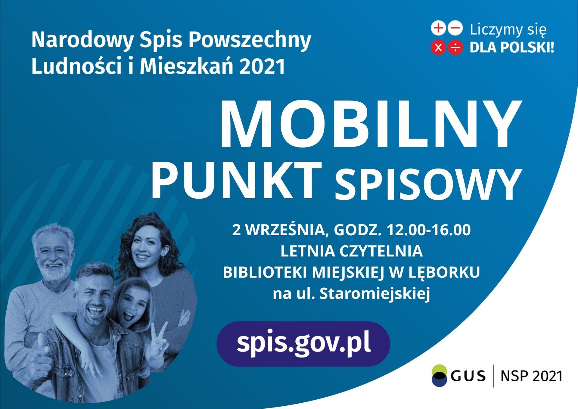 Mobilny punkt spisowy w Letniej Czytelni