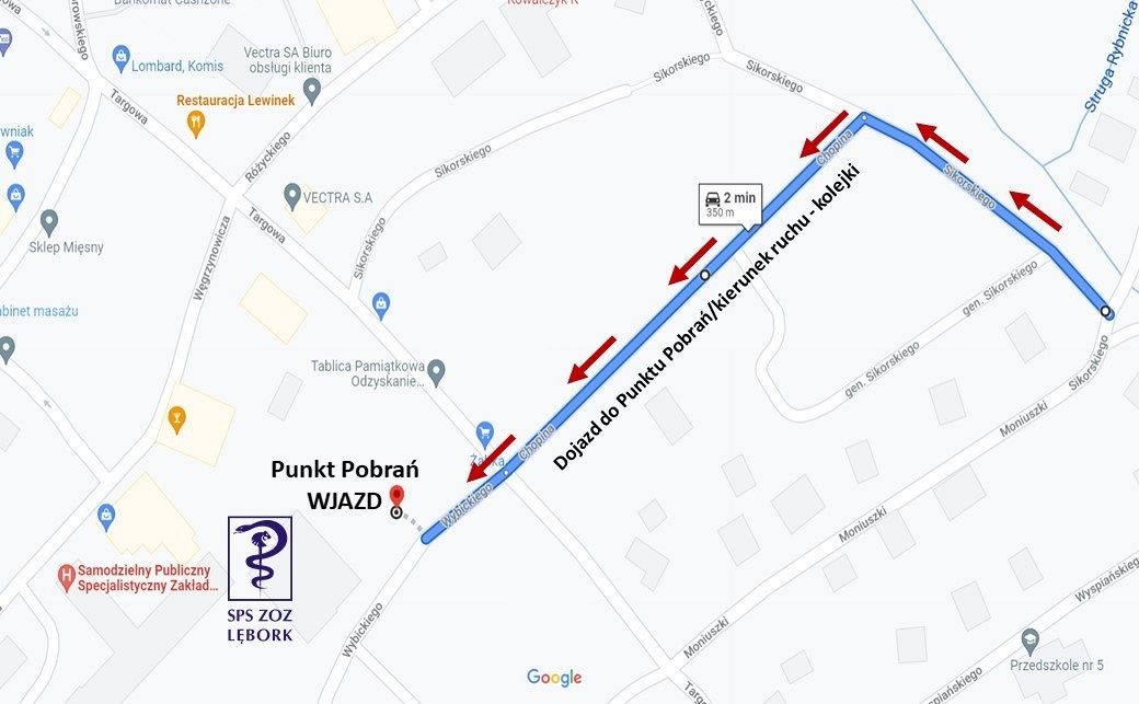 Zmiana kierunku kolejki do punktu pobrań