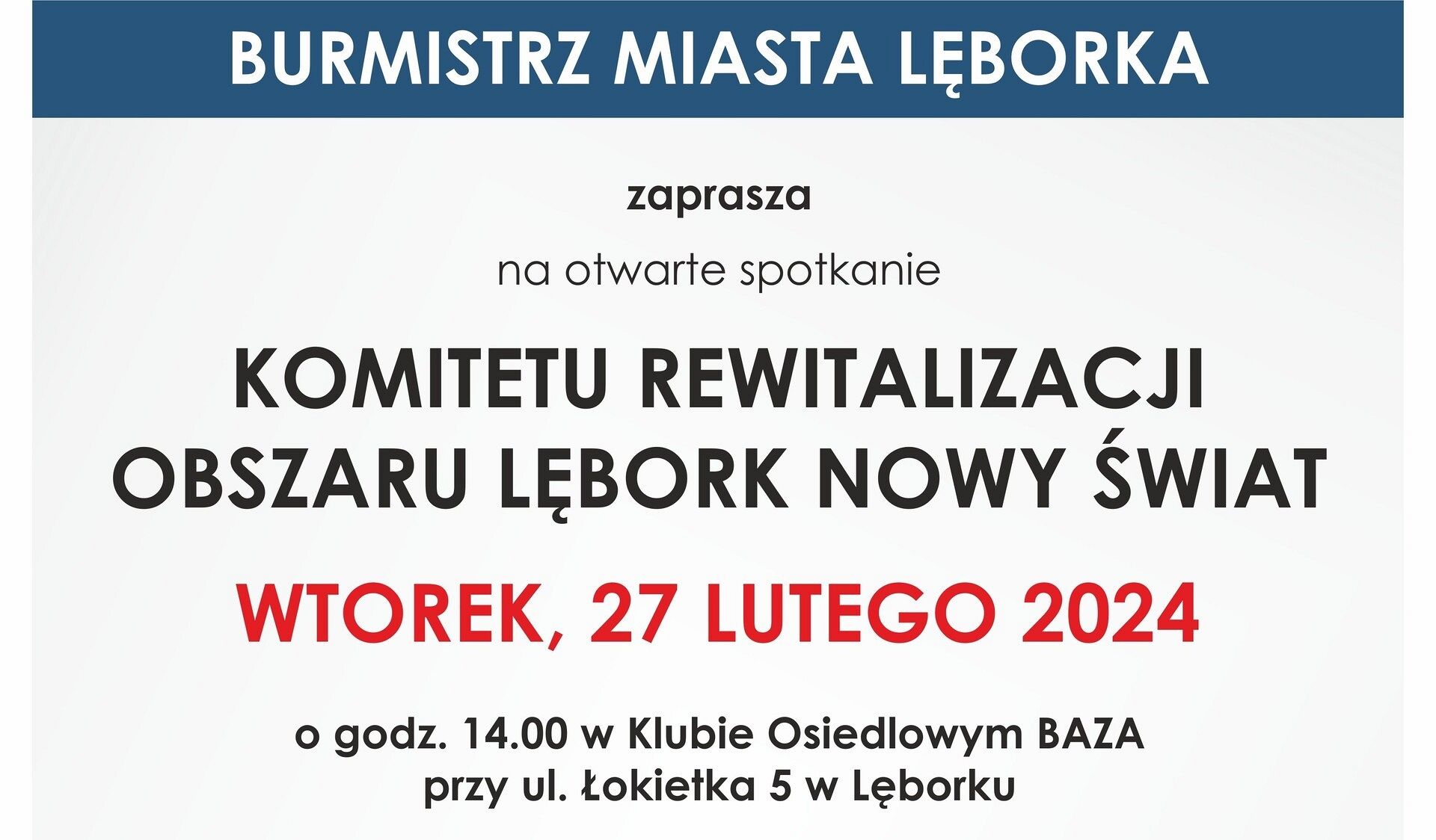 Zaproszenie na otwarte spotkanie Komitetu