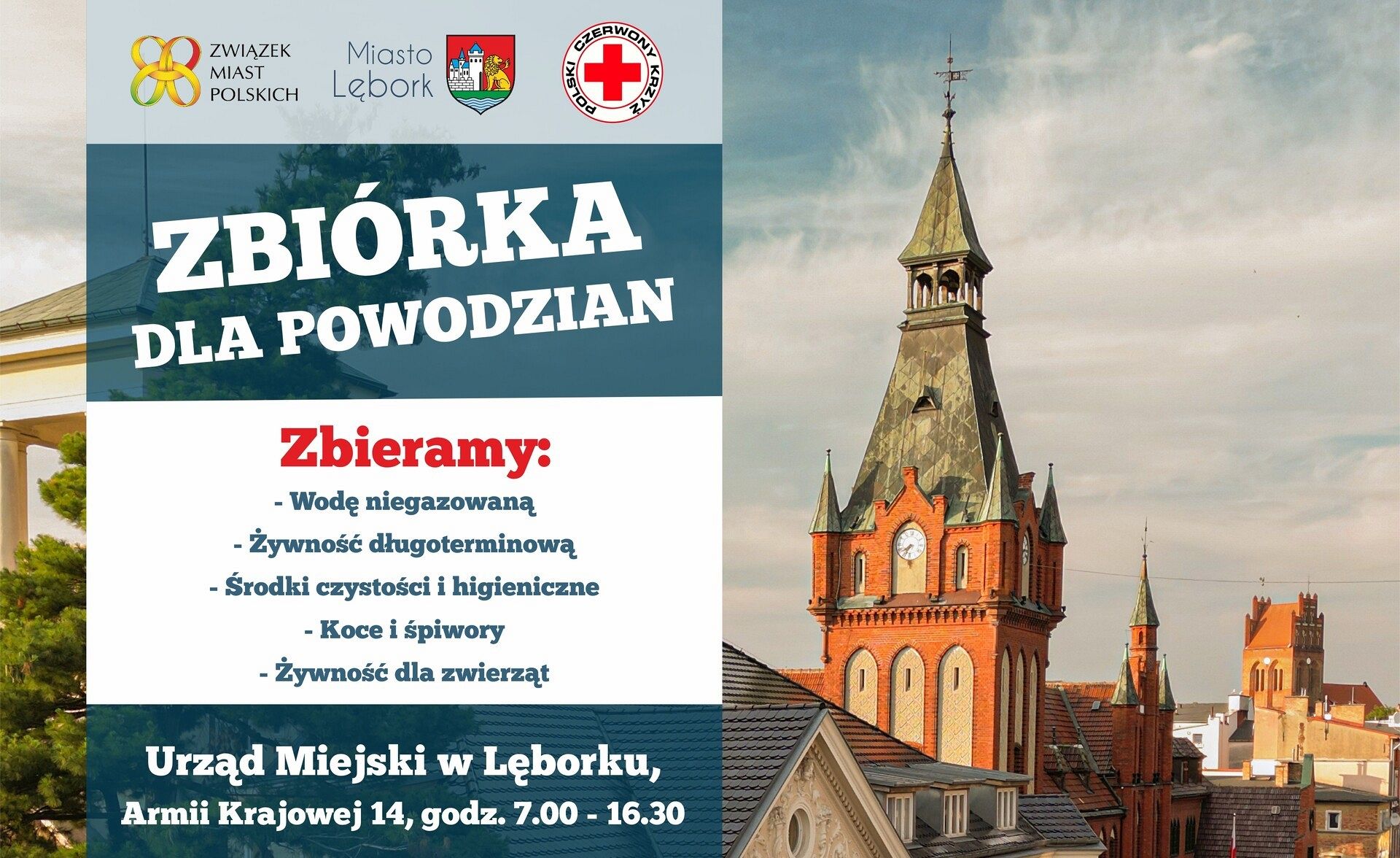W ratuszu ruszyła zbiórka artykułów dla powodzian