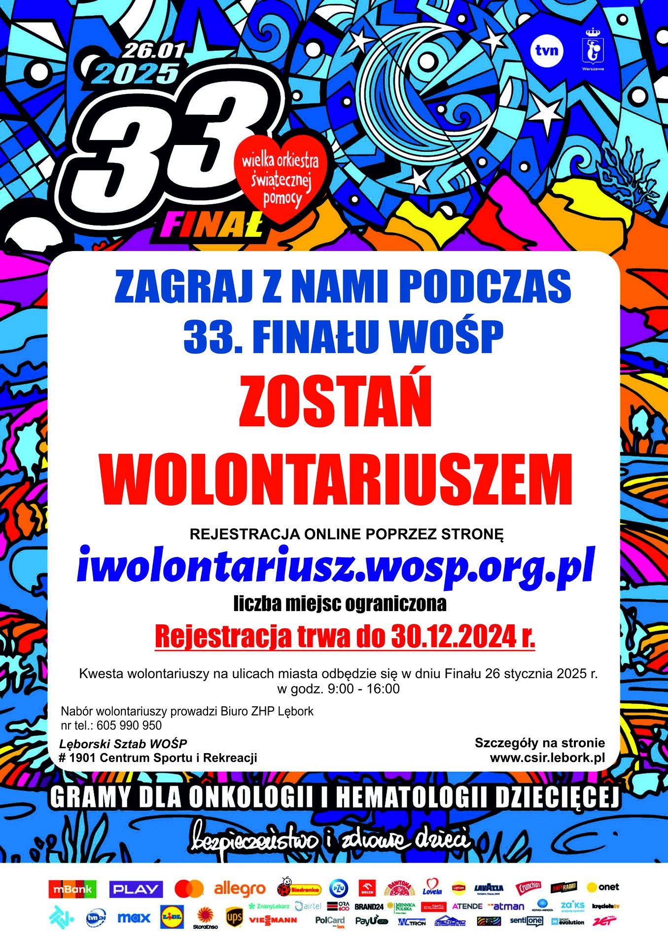 Rejestracja wolontariuszy na 33. Finał Wielkiej