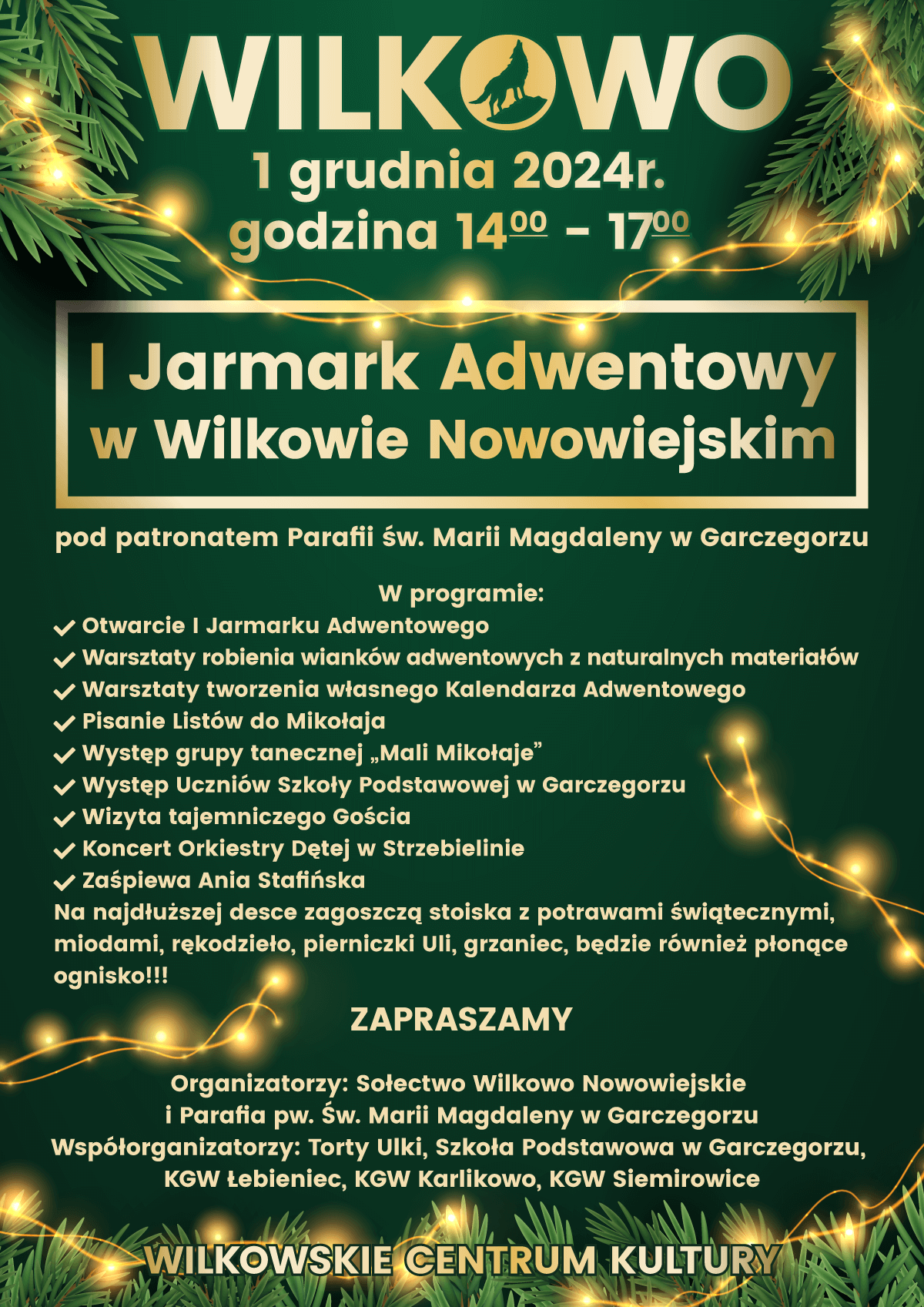 I Jarmark Adwentowy w Wilkowie Nowowiejskim