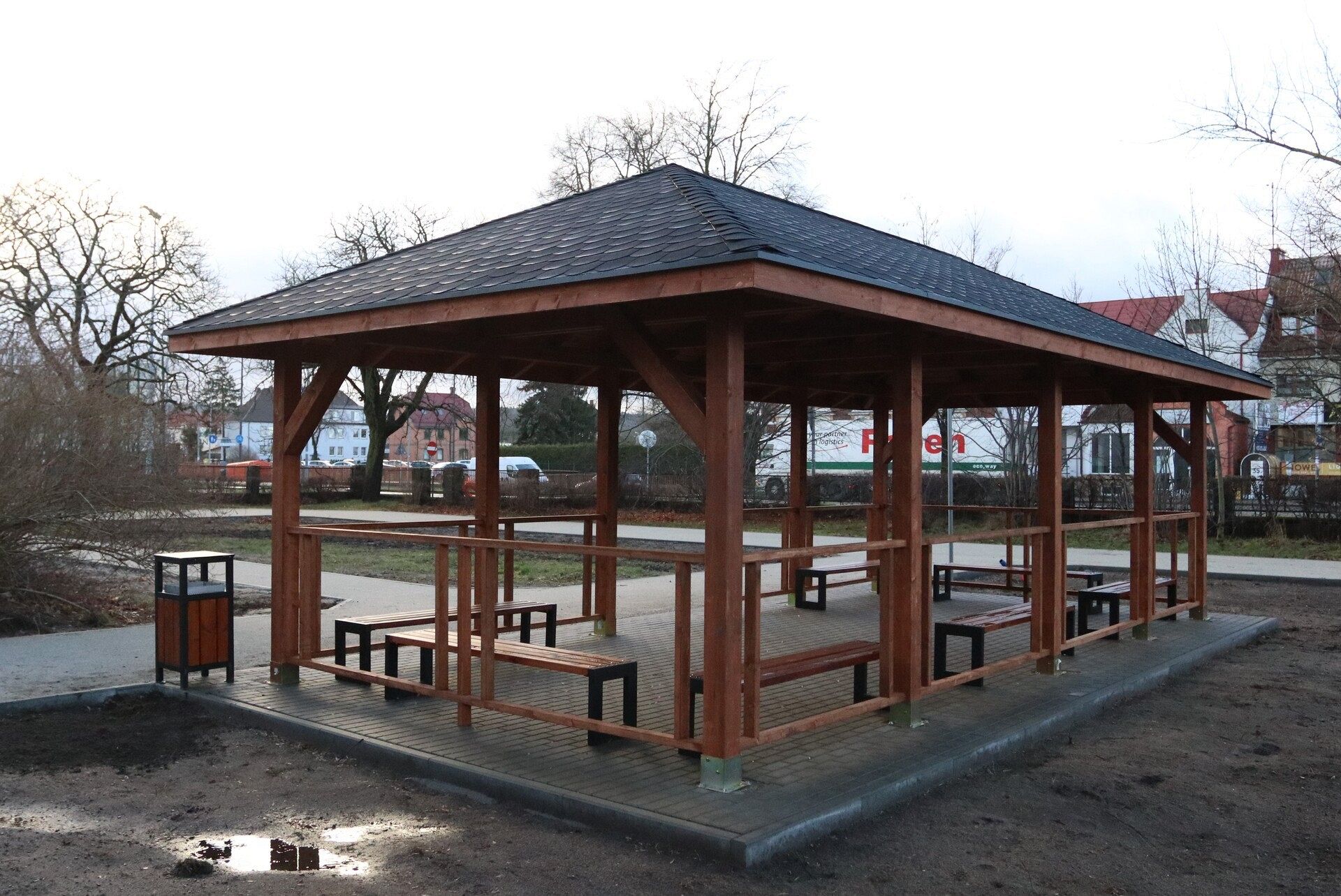 Park przy I LO po pierwszym etapie inwestycji