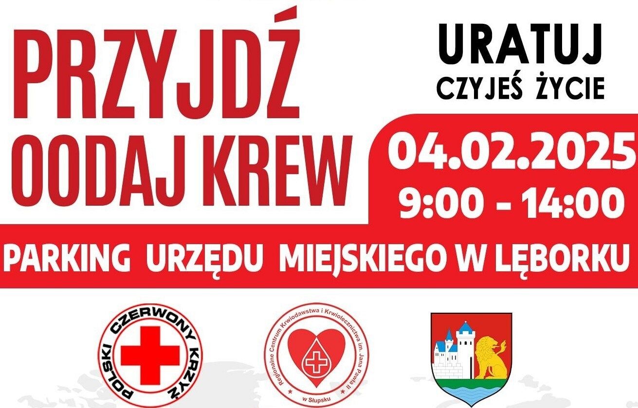 Zachęcamy do oddawania krwi przy Urzędzie Miejskim