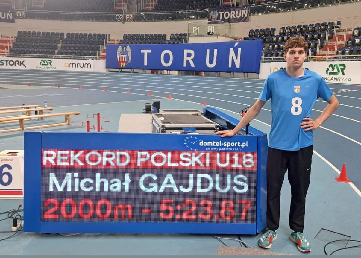 Michał Gajdus pobił halowy rekord Polski U18 w