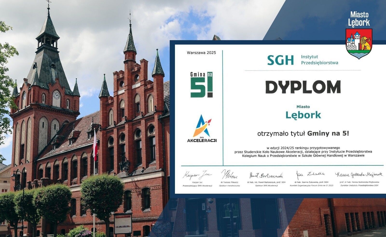 Lębork z tytułem „Gmina na 5!” – jesteśmy w