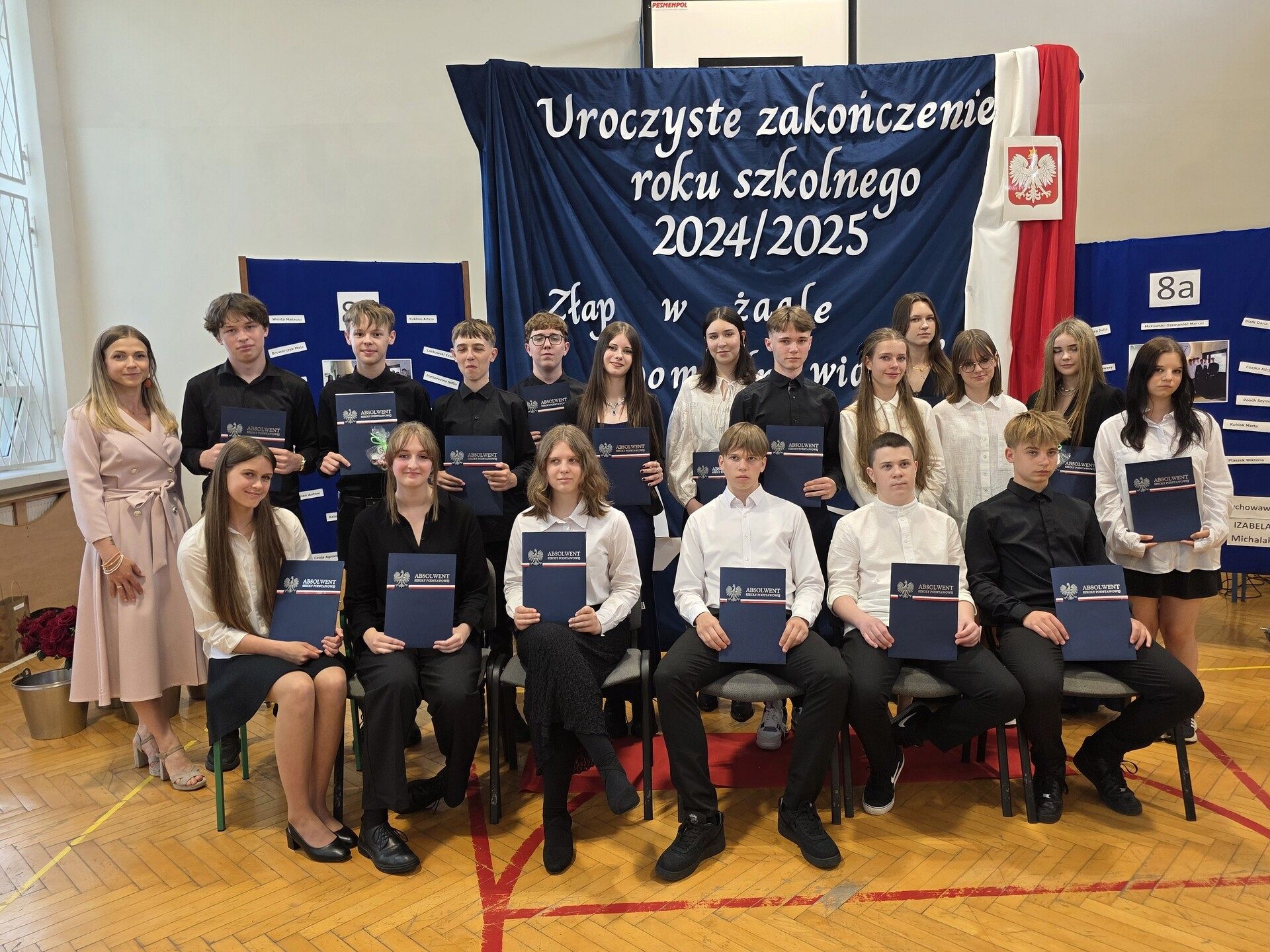 Uroczyste zakończenie roku szkolnego klas VIII w