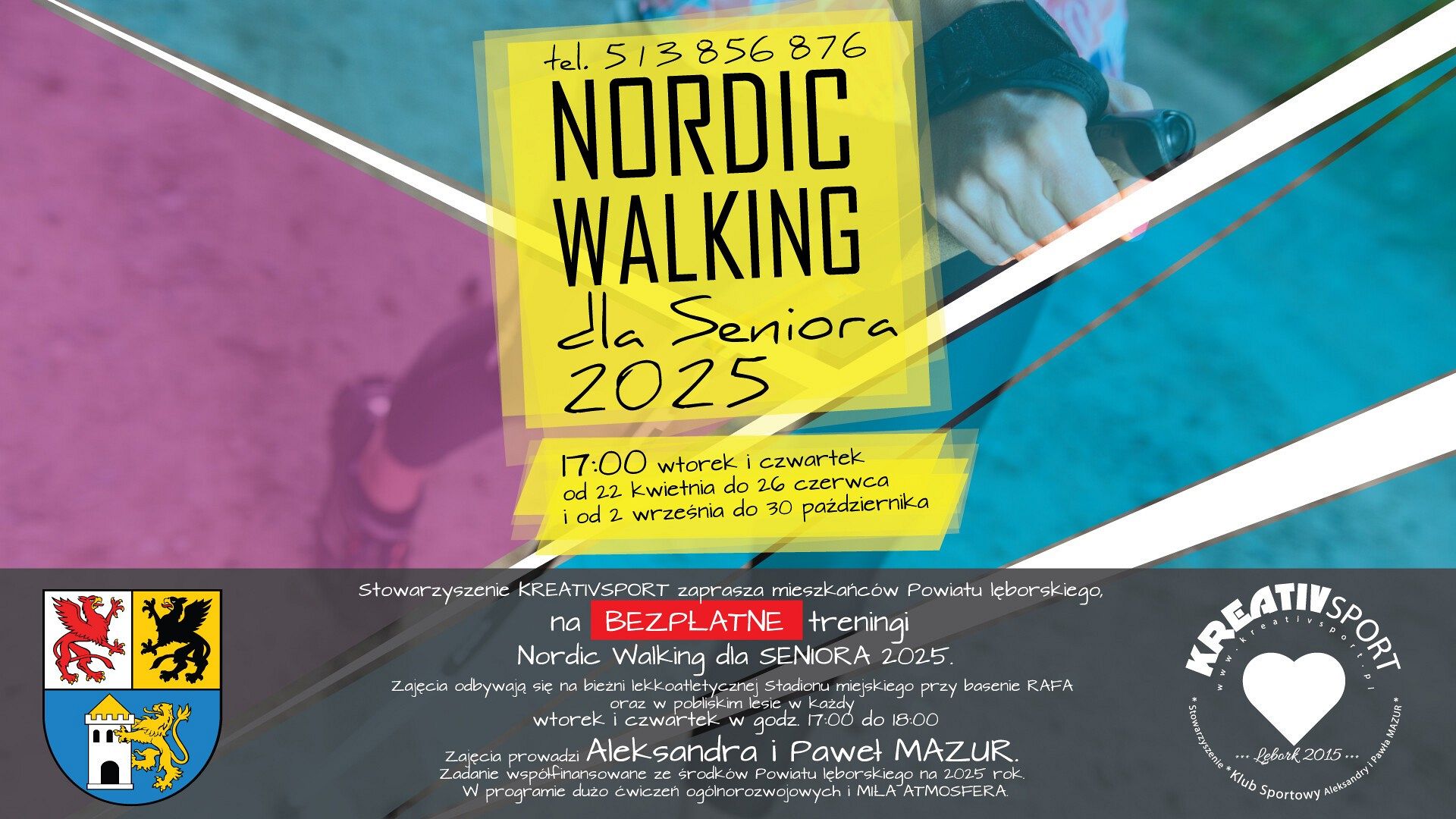 Ruszają bezpłatne zajęcia nordic walking dla