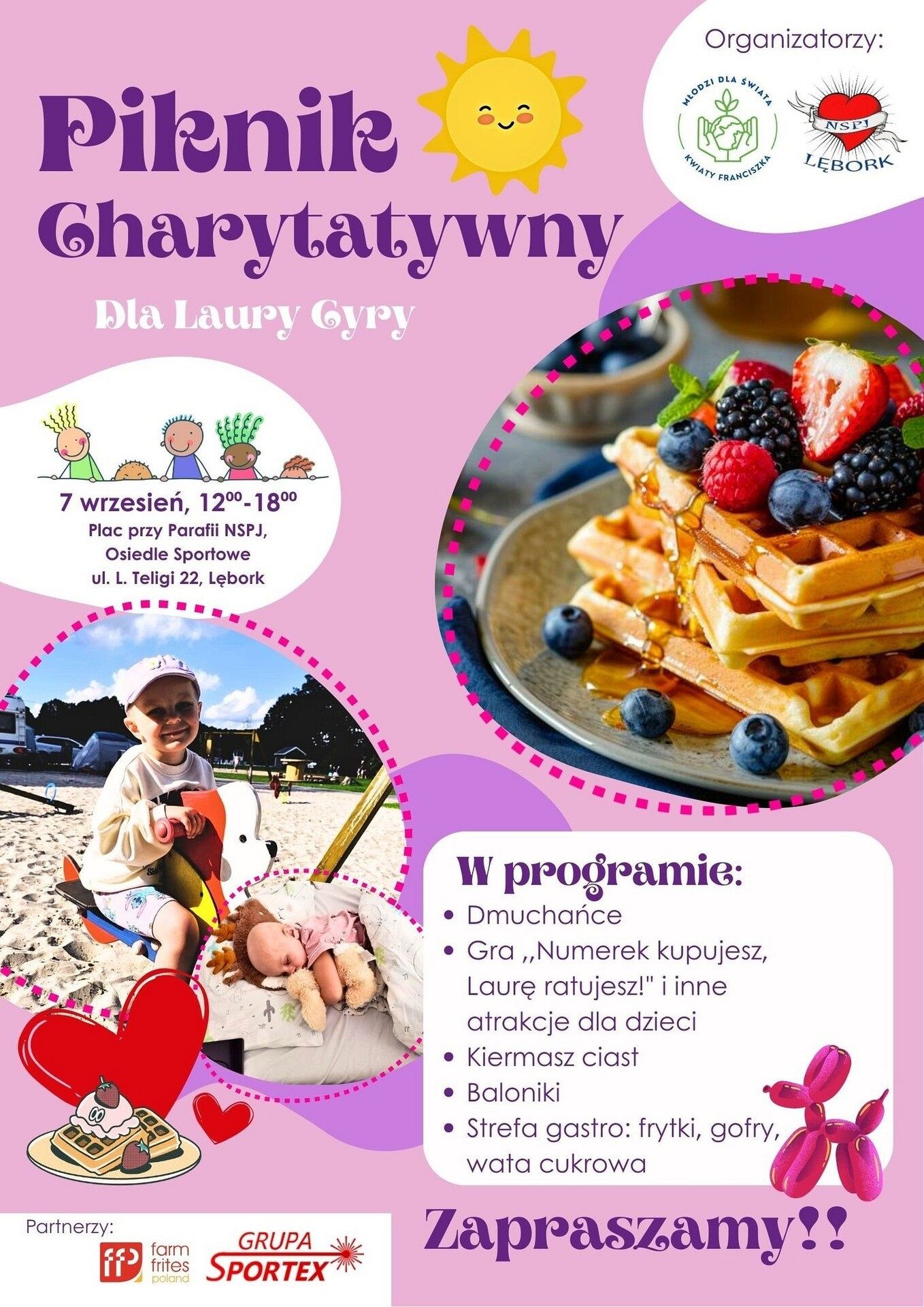 Piknik charytatywny dla Laury Cyry, córki strażaka