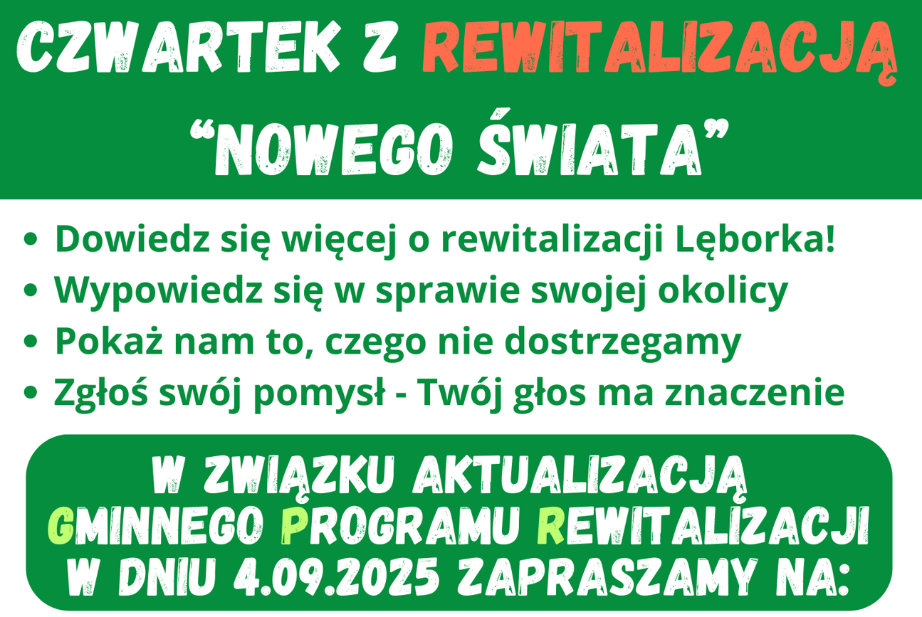 „Czwartek z rewitalizacją” (obszar Lębork Nowy
