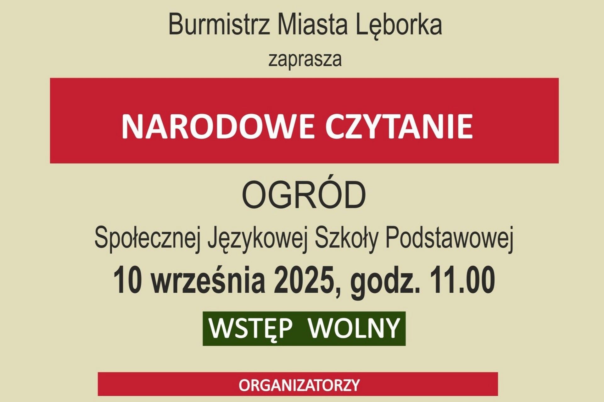 Narodowe Czytanie w ogrodzie