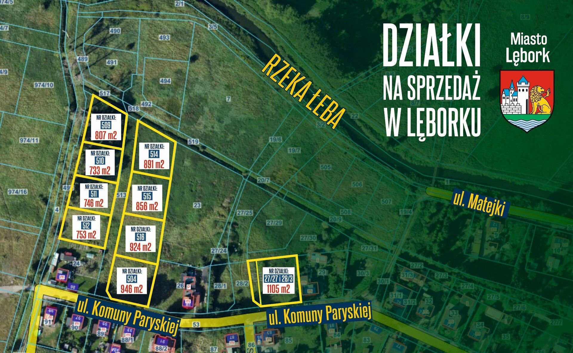 Przetarg na sprzedaż działek budowlanych przy ul.