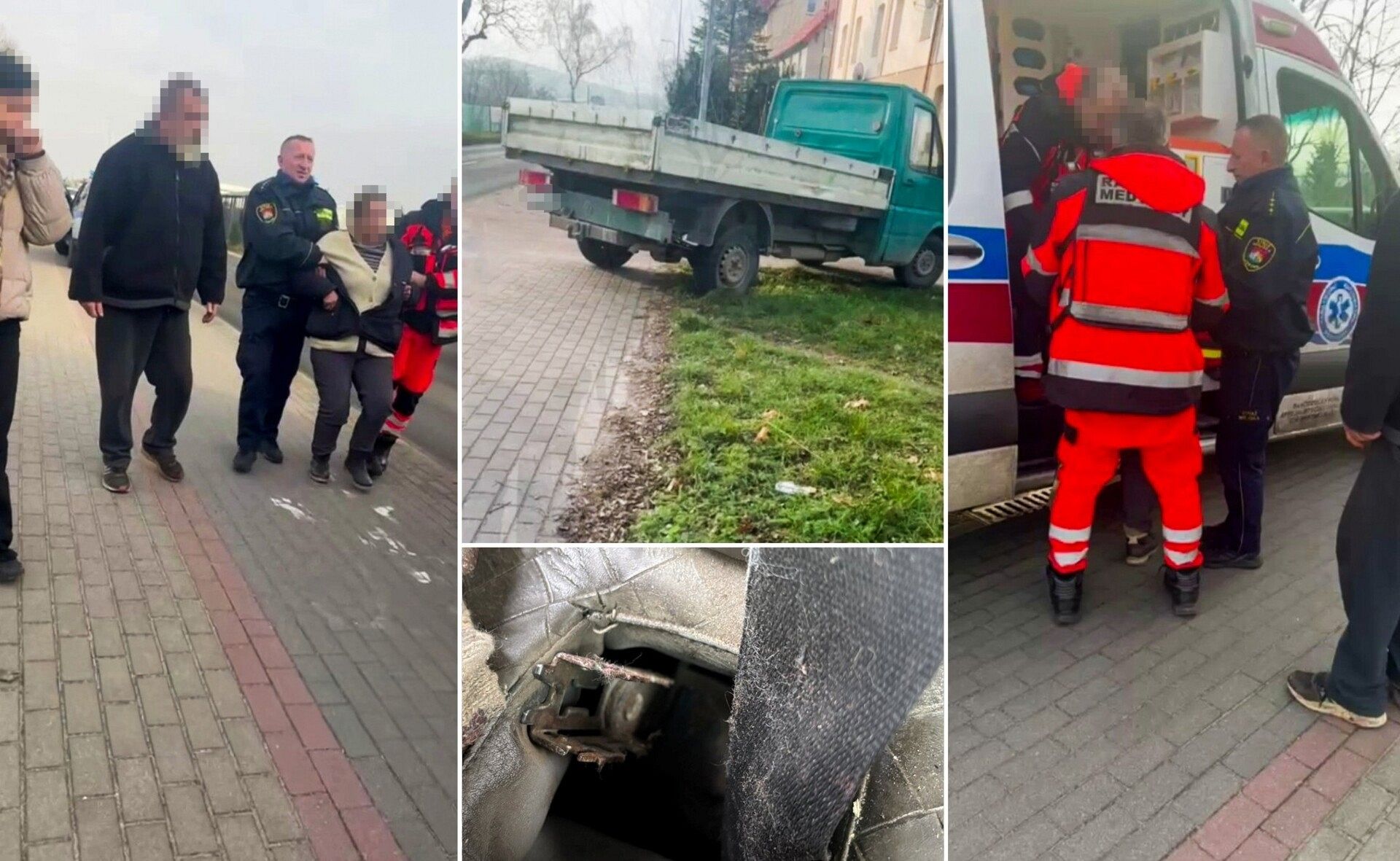 Kobieta wypadła z jadącego auta - strażnicy