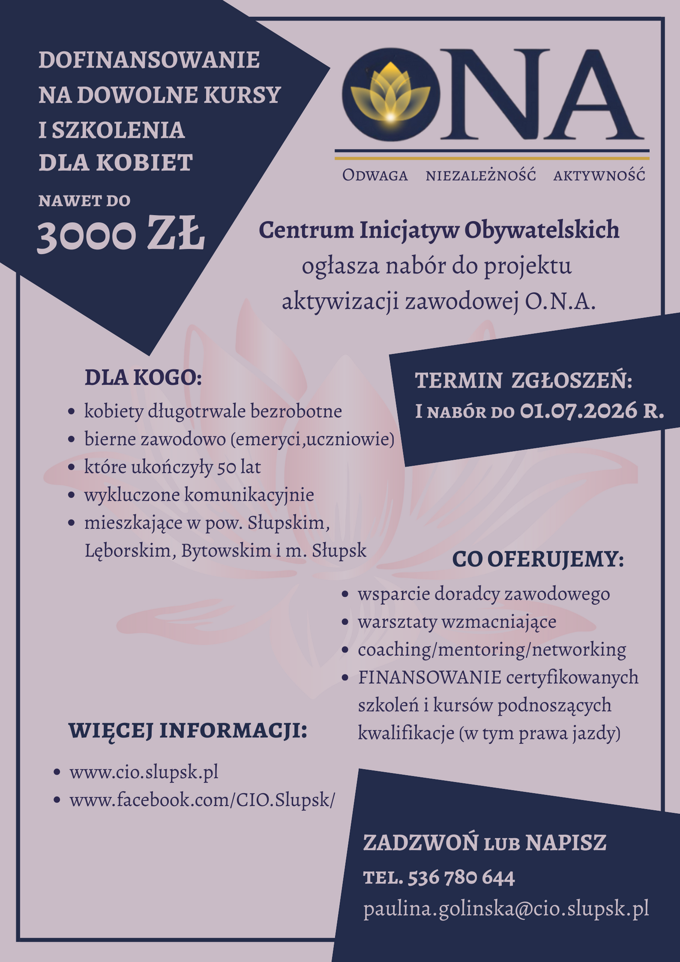 Rekrutacja do projektu „ONA – Odwaga,