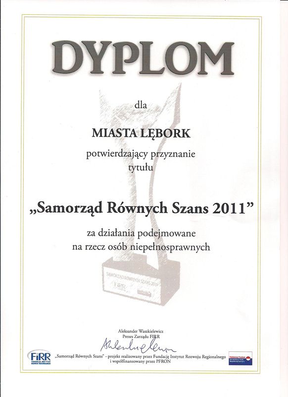 Lębork z tytułem „Samorząd równych szans 2011