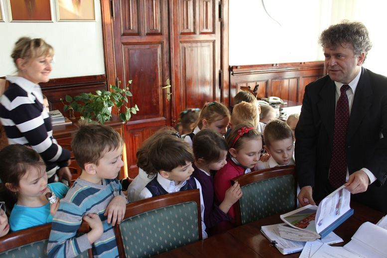 Spotkanie przedszkolaków z Burmistrzem