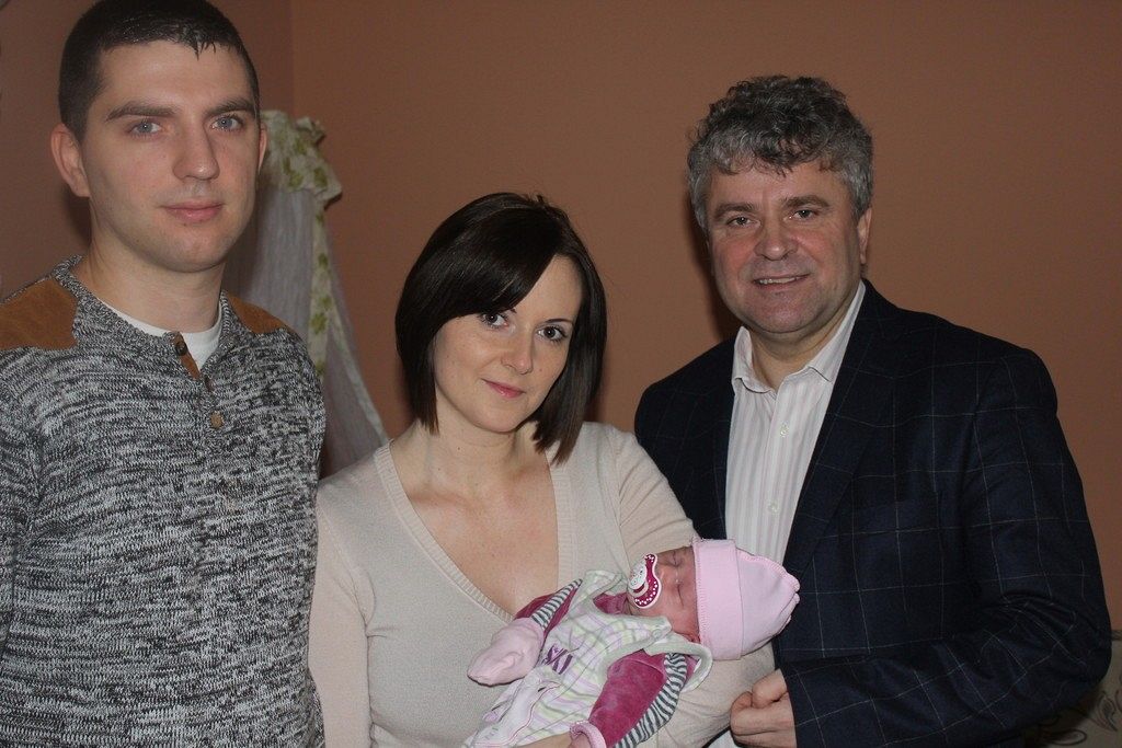 Wizyta Burmistrza u pierwszego dziecka urodzonego