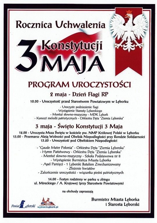 Święto Konstytucji 3 Maja i Majówka w Lęborku