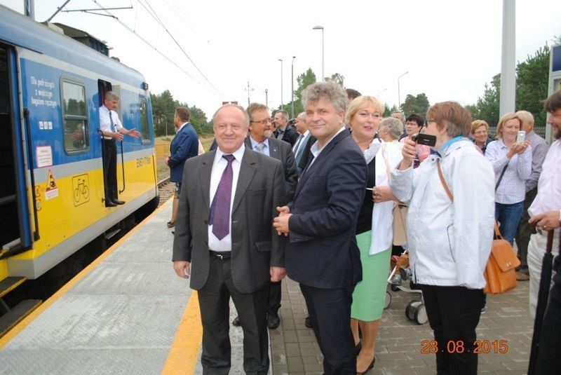 Otwarcie peronu w Mostach
