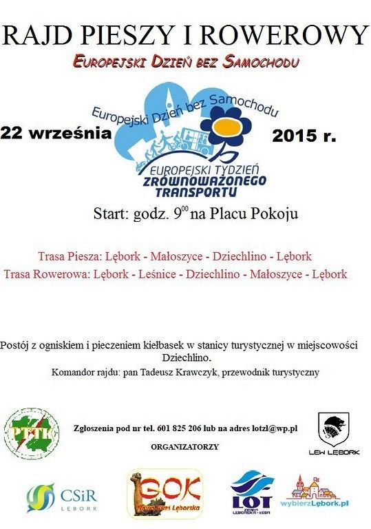 Rajd pieszy i rowerowy w ramach Europejskiego Dnia