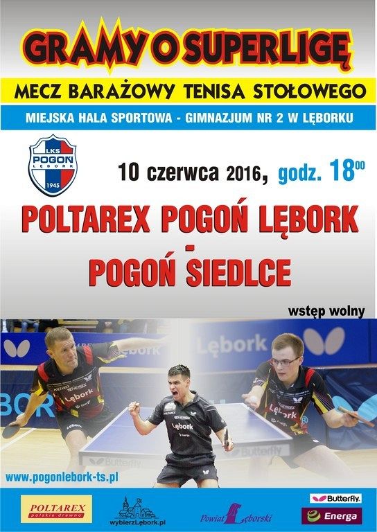 Tenisiści Pogoni w piątek zagrają o Superligę