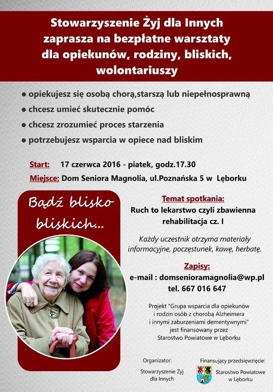 Żyj dla innych – warsztaty dla opiekunów osób