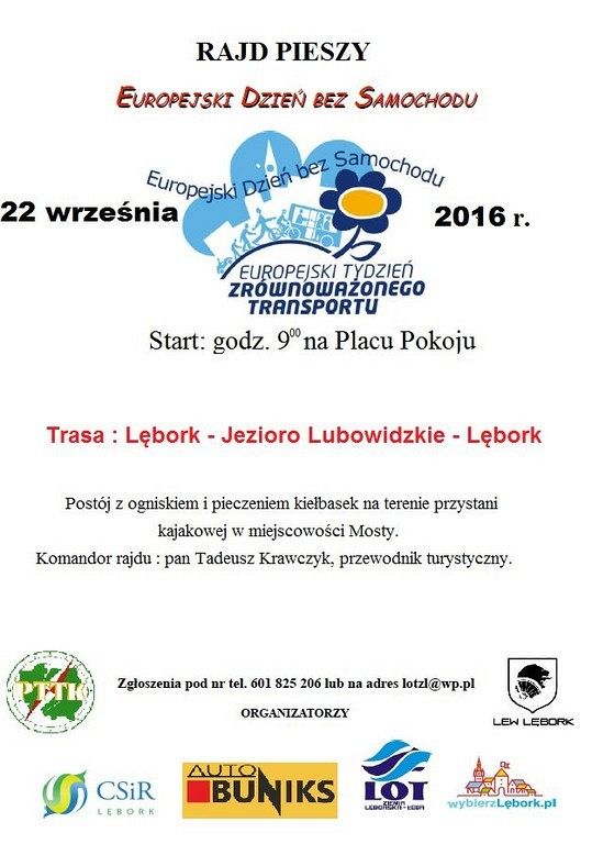 Rajd w Europejski Dzień bez Samochodu