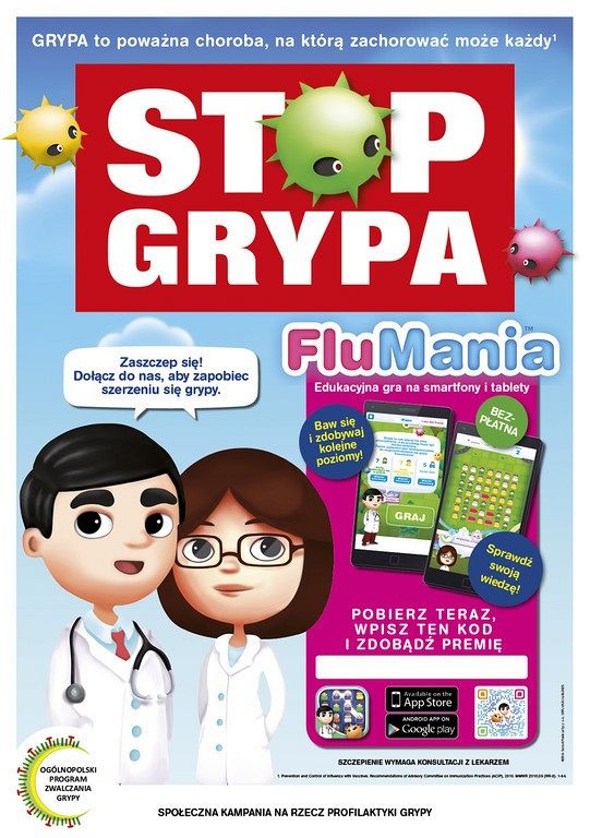 Edukacyjna aplikacja FluMania - profilaktyka grypy