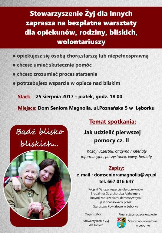 Dom Seniora Magnolia zaprasza na kolejne szkolenie