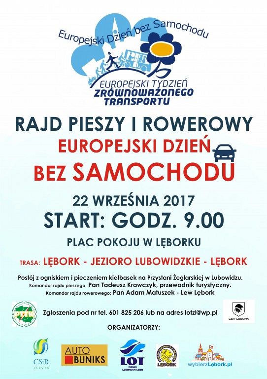 Rajd pieszy i rowerowy w Europejski Dzień Bez