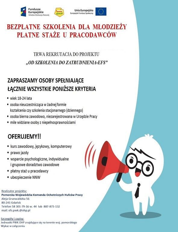 Od szkolenia do zatrudnienia – projekt OHP dla