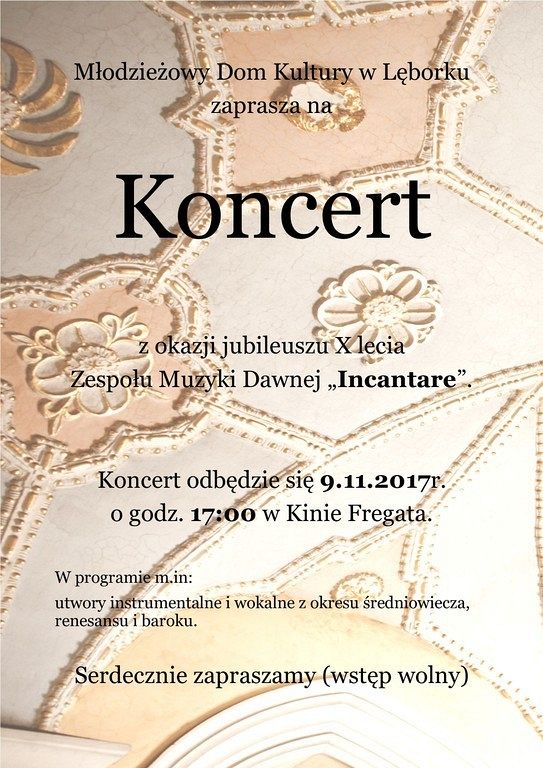 Koncert z okazji X-lecia Zespołu Muzyki Dawnej