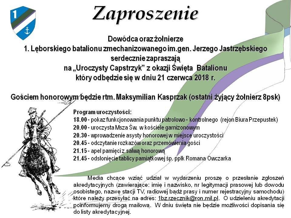 Uroczysty Capstrzyk w lęborskiej jednostce