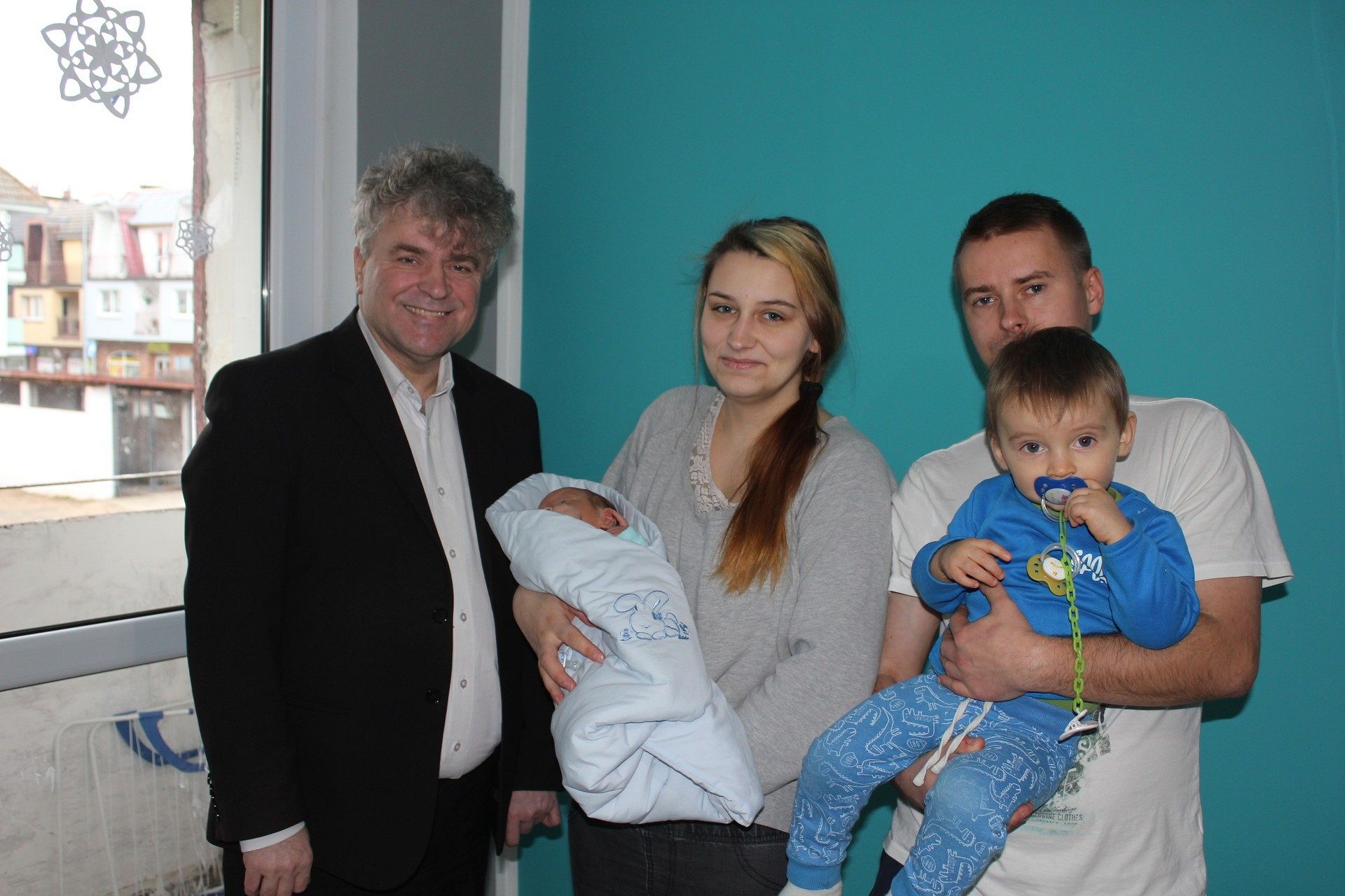 Wizyta u pierwszego lęborskiego dziecka urodzonego