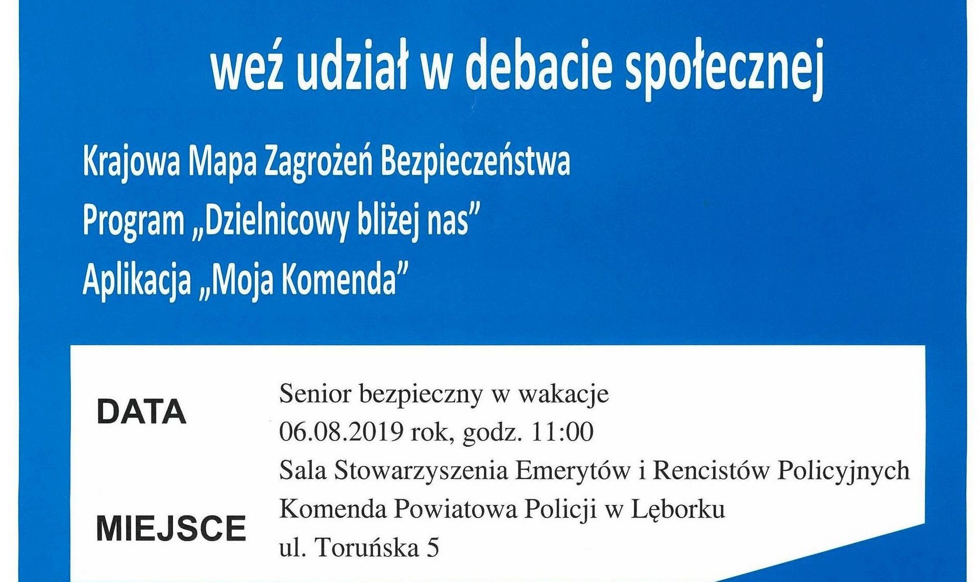 Policyjna debata dla seniorów