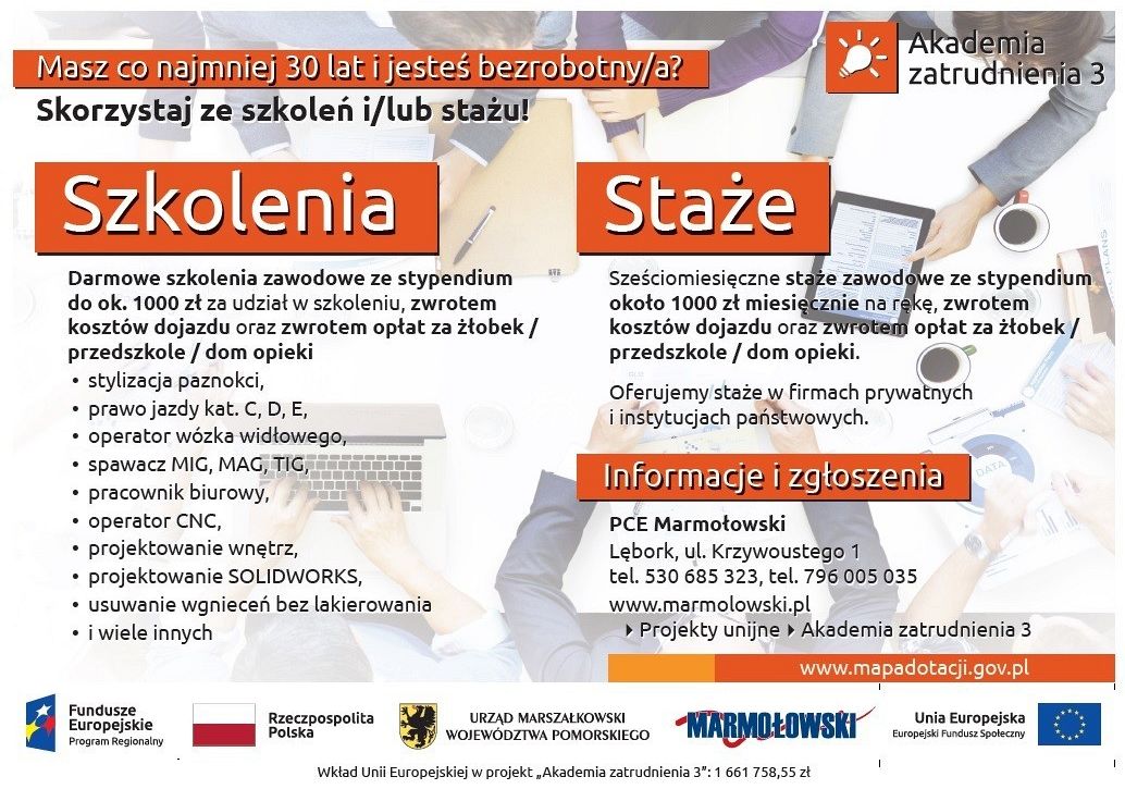Nabór do projektu "Akademia zatrudnienia 34347