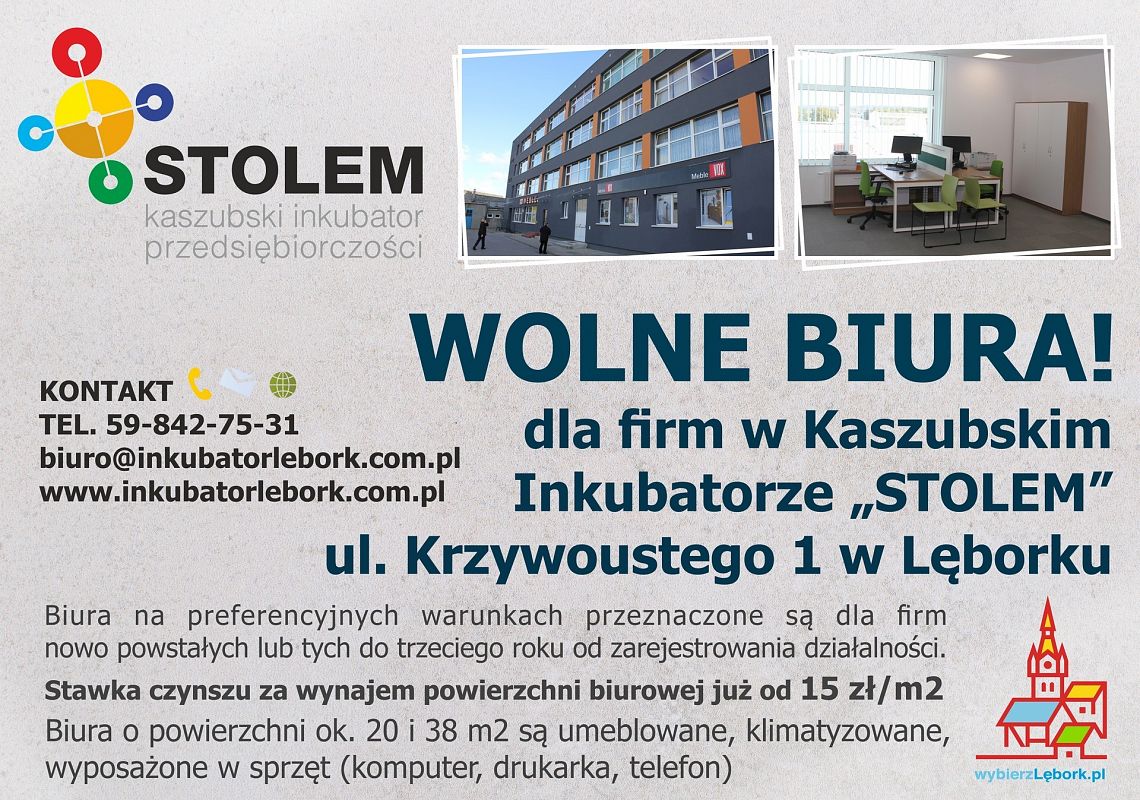 Wolne biura w Kaszubskim Inkubatorze 36320