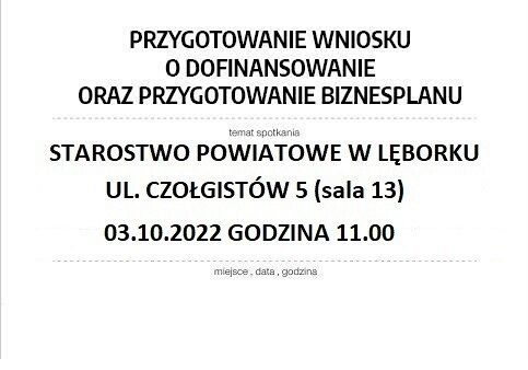 Spotkanie informacyjne dla przedsiębiorców. Są 45745