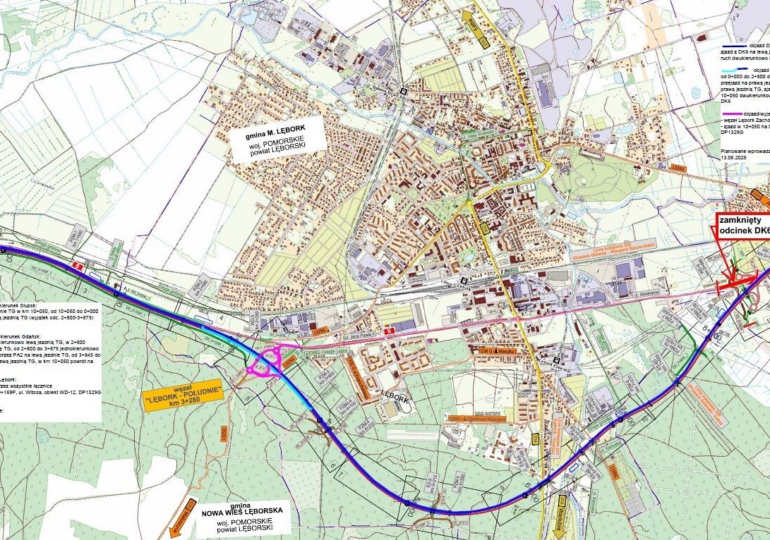 Od 13 sierpnia zmiany w organizacji ruchu na 66326