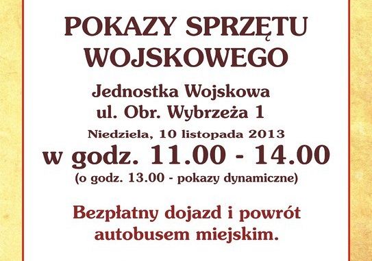 Bezpłatny dojazd na pokazy sprzętu wojskowego 7118