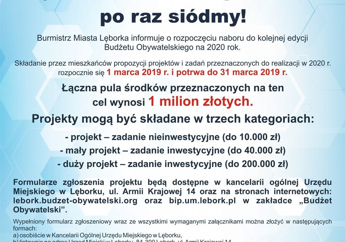 Lęborski Budżet Obywatelski po raz siódmy! 28897
