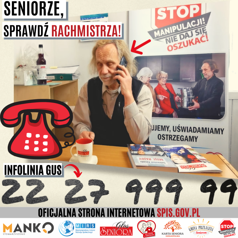 Seniorze, sprawdź rachmistrza! Akcja edukacyjna 38587