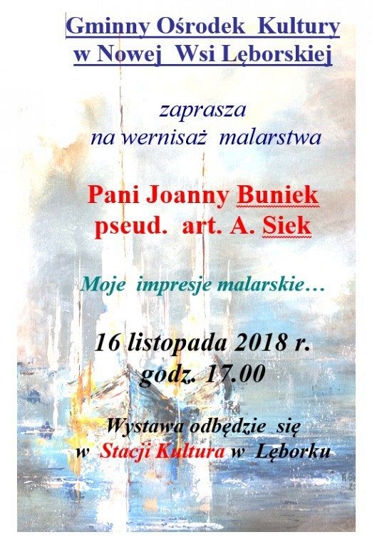 Wernisaż malarstwa - P. Joanny Buniek 27712